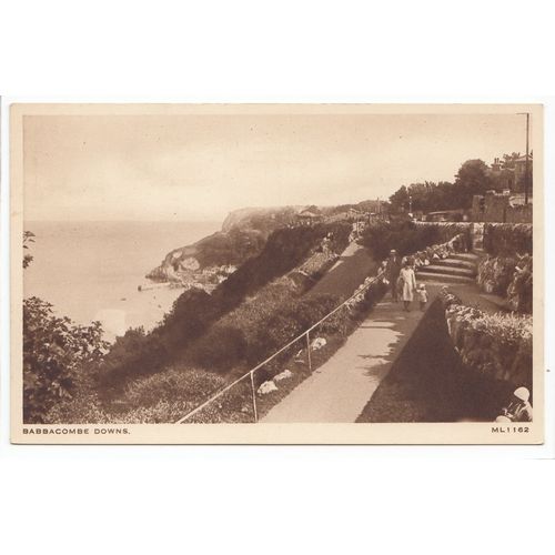 Babbacombe Downs Devon Postcard ML 1162