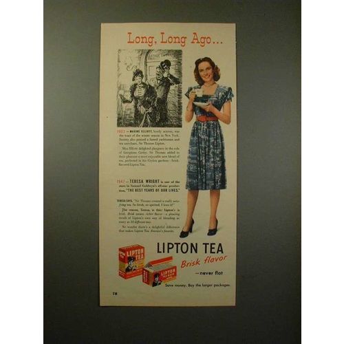 1947 Lipton Tea Ad w/ Teresa Wright - Long, Long Ago!!