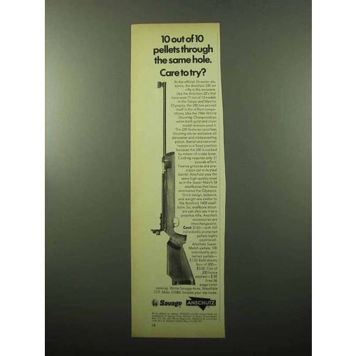1969 Anschutz 250 Air Rifle Ad - 10 out of 10 Pellets