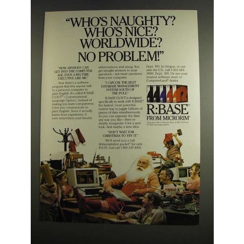 1984 Microrim R:Base Software Ad - Who's Naughty?
