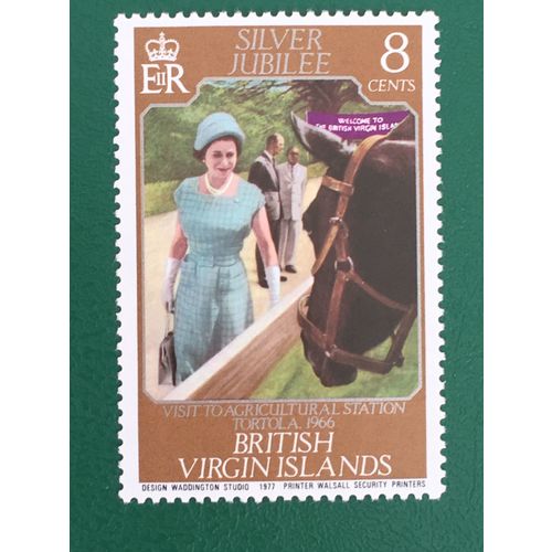 BVI QEII 1977 Silver Jubilee 8c Royal Visit Unmounted Mint NHM SG 364 stamp