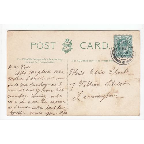 High Street Rugby Postcard 1904 Warwickshire