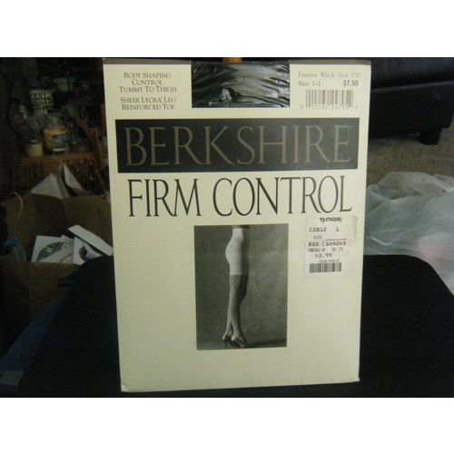 Berkshire Firm Control Reinforced Toe Pantyhose - Size 1-2 - Fantasy Black