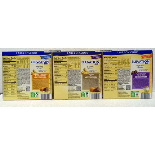 Millville Elevation Protein Bars Carb Conscious 3 Variety Flavors Second Bundle
