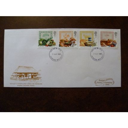 1989 GB Food and Farming Year GB FDC rare Weald Downland Open Air Museum
