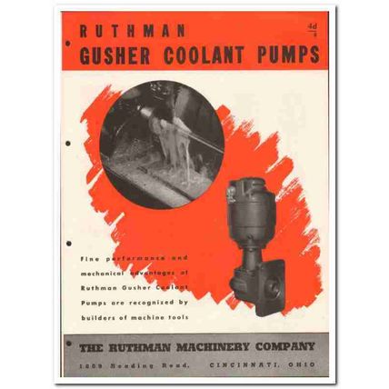 Ruthman Machinery Company 1946 vintage industrial catalog Gusher pumps