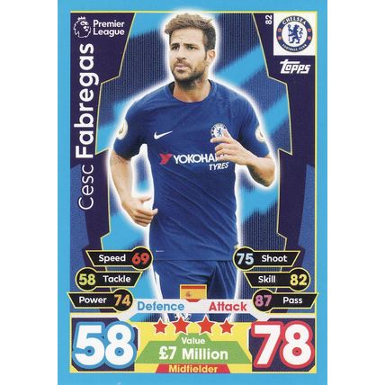Match Attax 2017/2018 82 Cesc Fabregas Chelsea