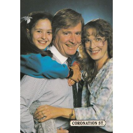 Deirdre Barlow Anne Kirkbride & Her Family Coronation Street Postcard