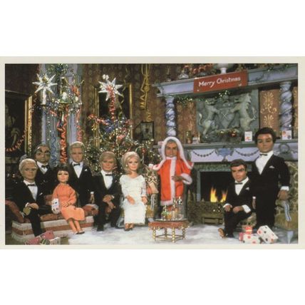 Thunderbirds Merry Christmas Episode International Rescue Cast Postcard