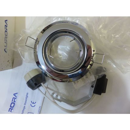 Aurora Adjustable Down Light 240V 50w GU10/GZ Polished Chrome AU-DLM212