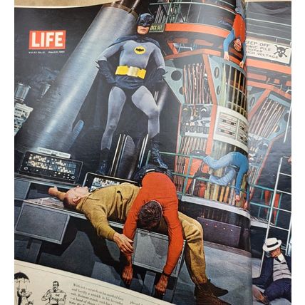 Life Magazine March 11, 1966 Batman Adam West Television Superman Mad New World