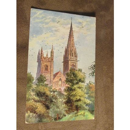 1905 fr Raphael Tuck Postcard - LLandaff Cathedral - Cardiff, South Wales