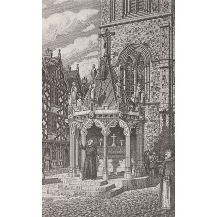 Cheltenham Victorian Sketch Painting Of Kings Board Postcard