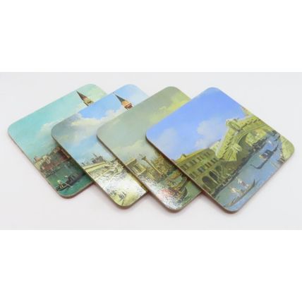 Canaletto Coasters Cork Laminated 10.5 CM Gift Artist Home Decor Kitchen