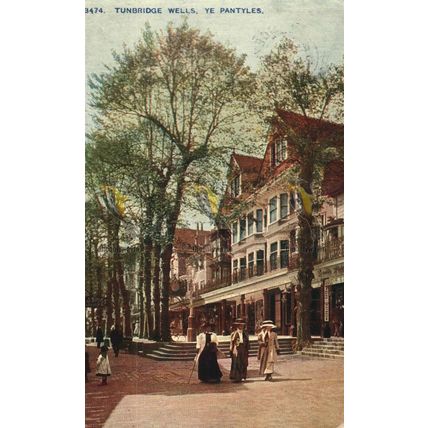 Tunbridge Wells, Ye Pantyles, Kent, Photochrom Celesque Postcard, 1920s