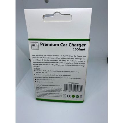 Car charger for iPhone and iPad premium 1000mA New in box Iphone charging