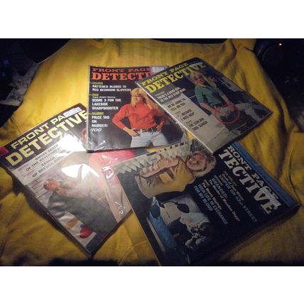 Early 1960's FRONT PAGE DETECTIVE MAGAZINE LOT * Was $125.00! Now $85.00 SHIPPED