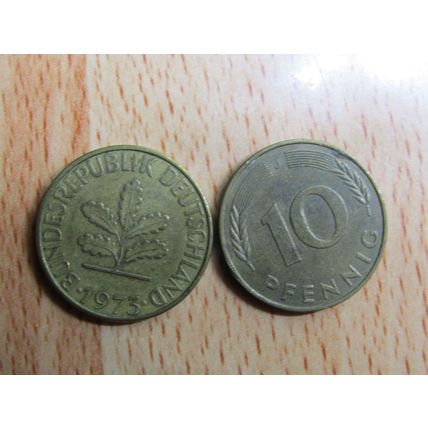 1975j 10 Pfennig Germany Coin
