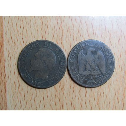 France 1854A Napoleon III 5 Centimes Coin