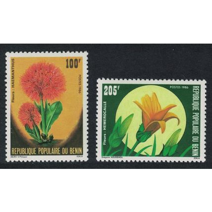 Benin Flowers 2v 1986 MNH SG#1019-1020