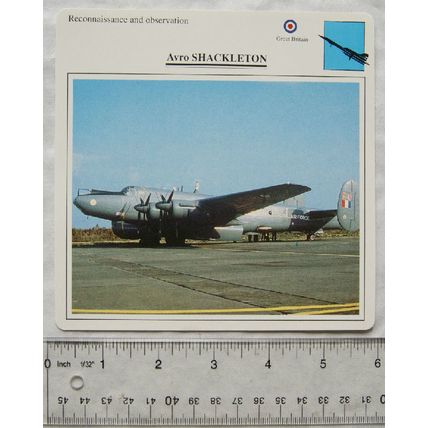 Avro Shackleton - GB - Reconnaissance & Observation - Collectors Club Card