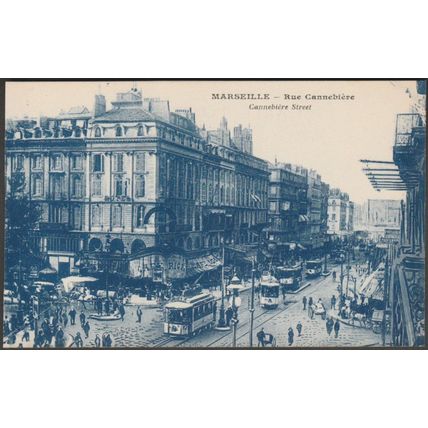 Rue Cannebière, Marseille, c.1910s - CPA