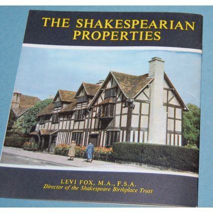 The Shakespearian Properties - Levi Fox - Stratford Upon Avon Information 1960s?