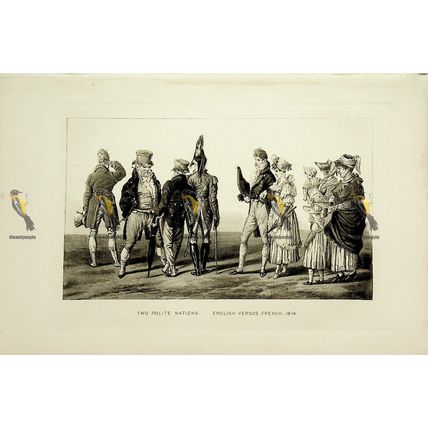 Two Polite Nations, English vs French 1814, Book Illustration (Print), 1900