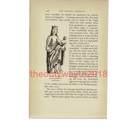 Virgin & Child, M Fontvielle, Catalan France, Book Illustration (Print), 1939