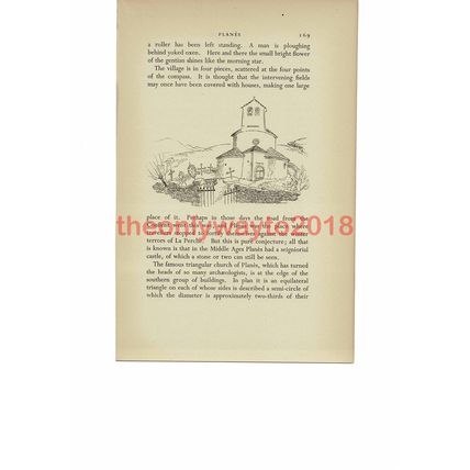 Triangular Church, Planes, Catalan France, Book Illustration (Print), 1939