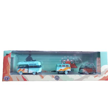 1/64th M2 Auto Haulers R85 1959 VW Double Cab USA Model & 1960 Van & Trailer