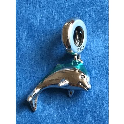 Genuine 925 Silver Dolphin charm comes in a cute velvet pouch Summer Beach