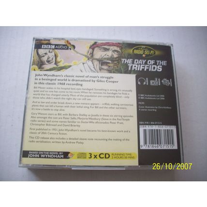 The Day Of The Triffids-John Wyndham 3 CD Audio, Radio Sci-Fi RARE Audio