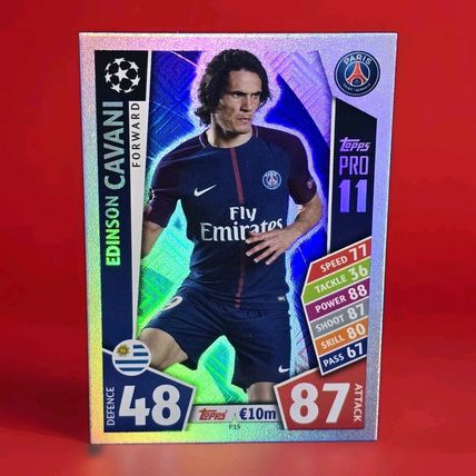 Match Attax CHAMPIONS LEAGUE 2017/2018 PRO 11 CARD Edinson Cavani P15