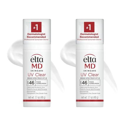 Eltamd UV Clear Face Sunscreen SPF 46, Oil Free Sunscreen with Zinc Oxide, Derma