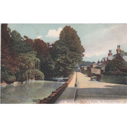 EC604 BONCHURCH-THE POND AND VILLAGE.. LL PUBLISHED PRINTED POSTCARD