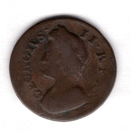 Great Britain. George II. Farthing 1736. dy15703