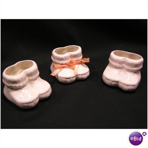 Handmade Ceramic Baby Shower Favor Gifts - Baby Booties