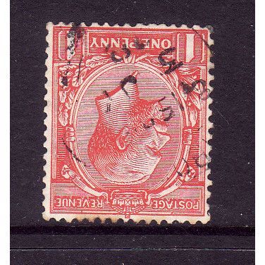 GREAT BRITAIN 1924 SG 419ild 1d SCARLET WMK INVERTED FINE USED#2