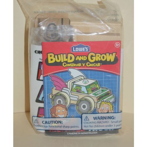 2011 Lowes Build & Grow Wooden Monster Truck Kit - Sealed