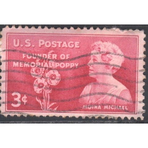 USA 1948 - SG974- 3c red - Moina Michael (founder of Memorial Poppy) - used
