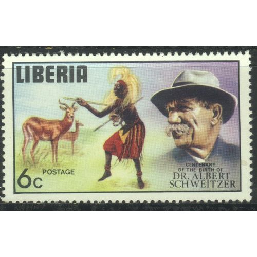 Liberia 1975 - SG1243 - 6c multi - Schweitzer, Lob & Dancer - MH