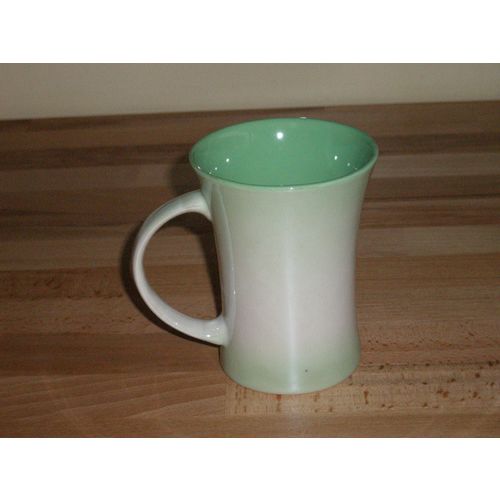 Cornish Presingoll Pottery Green & Cream Mug