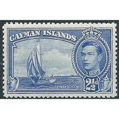 Cayman Islands 1938 SG120 2 1/2d Bright Blue Mounted Mint . ..