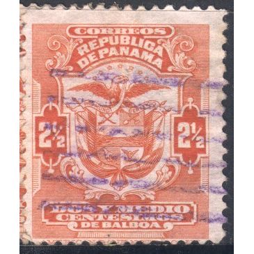 Panama 1909 - SG154 - 2½c red - Arms Of Panama - used