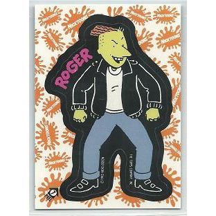 NICKTOONS ' STICKER ' card #7 ROGER ( 1993 )