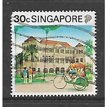 SINGAPORE 1990 30c RAFFLES HOTEL SG 628 FINE USED#