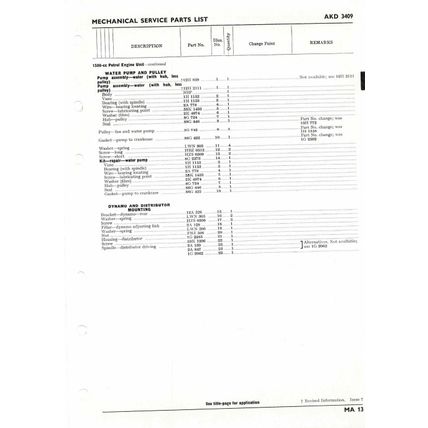 BMC Half Ton Commercial Vehicles Parts List Catalogue AKD3409 1967 PDF