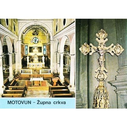 Motovun Zupna Orkva Cross Crkve Croatia Postcard