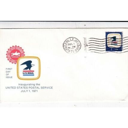 United States 1971 Inaugurating U.S.Postal Service FDC Freeville NY Cancel Fine